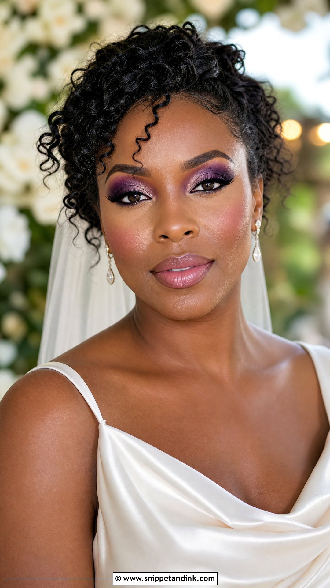 Purple Smokey Wedding Makeup - Snippet and Ink - 25 Alternative Wedding Makeup Ideas