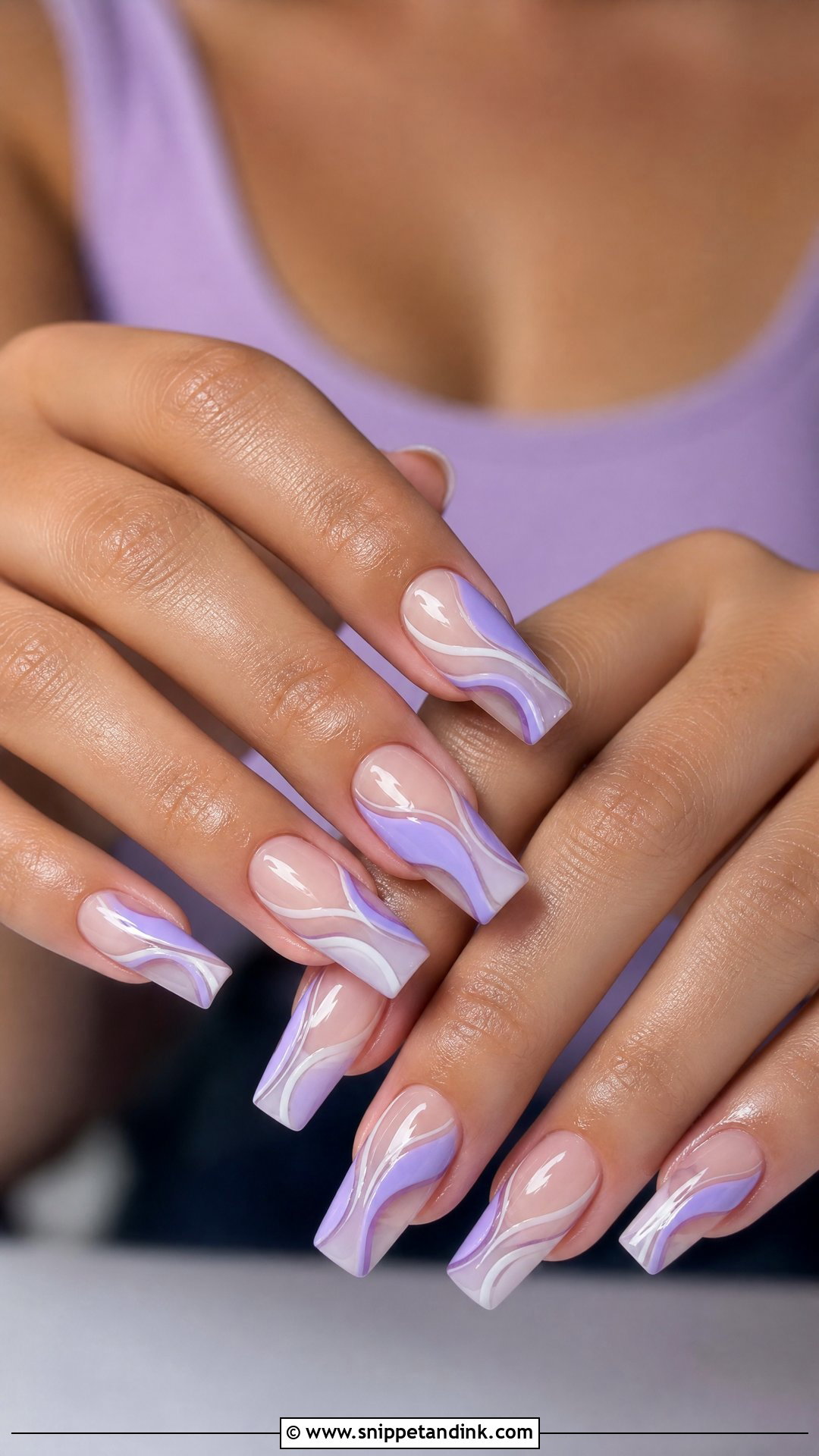 Purple Swirl Wedding Nails - Snippet and Ink - 25 Purple Wedding Nails