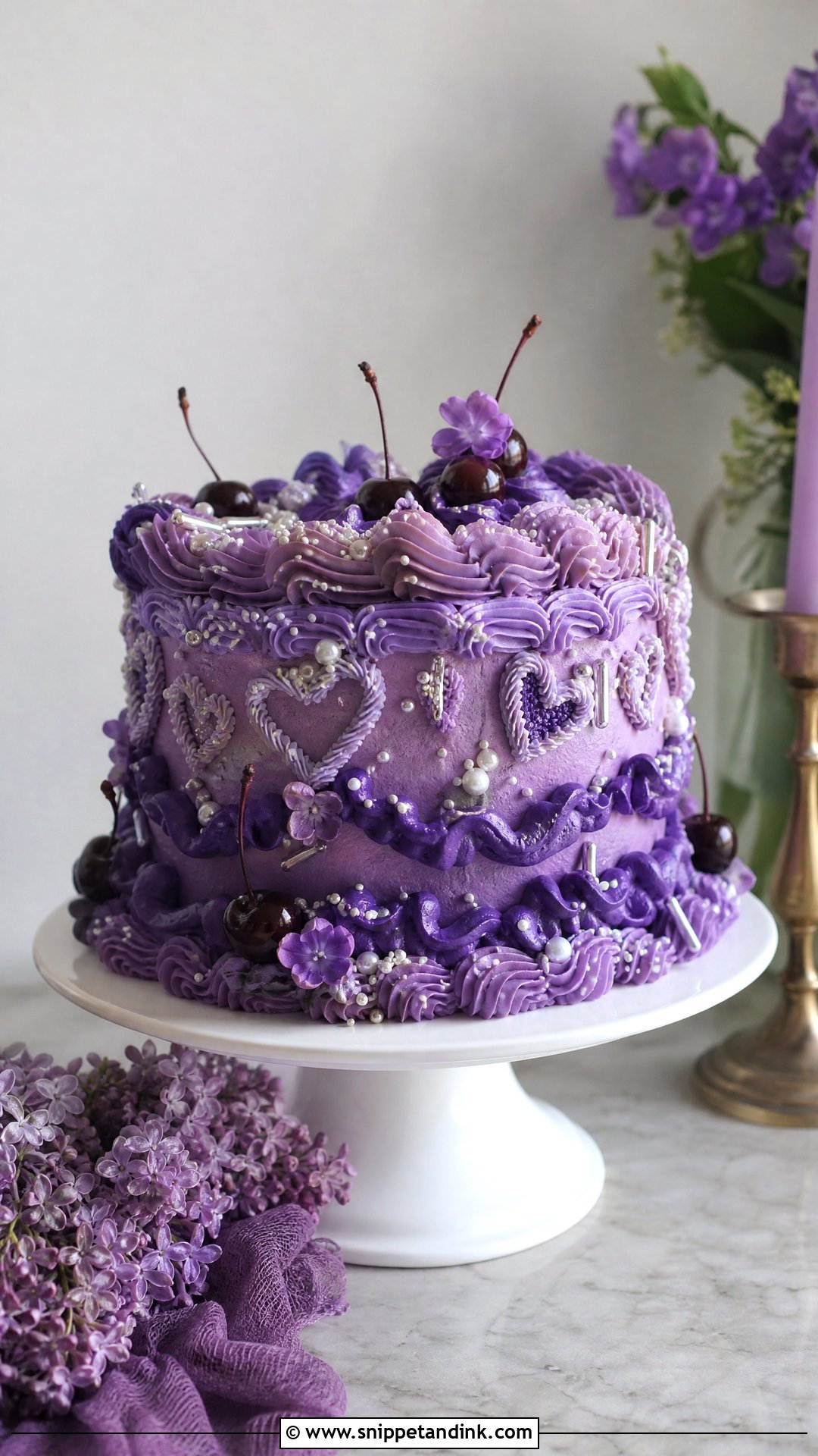 Purple Ugly Wedding Cake - Snippet and Ink - 35 Ugly Cakes for Wedding