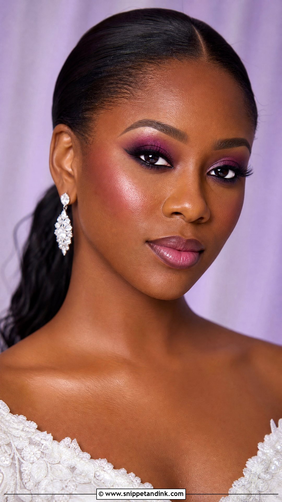 Purple Wedding Makeup For Black Brides - Snippet and Ink - 20 Wedding Make Up Black Women