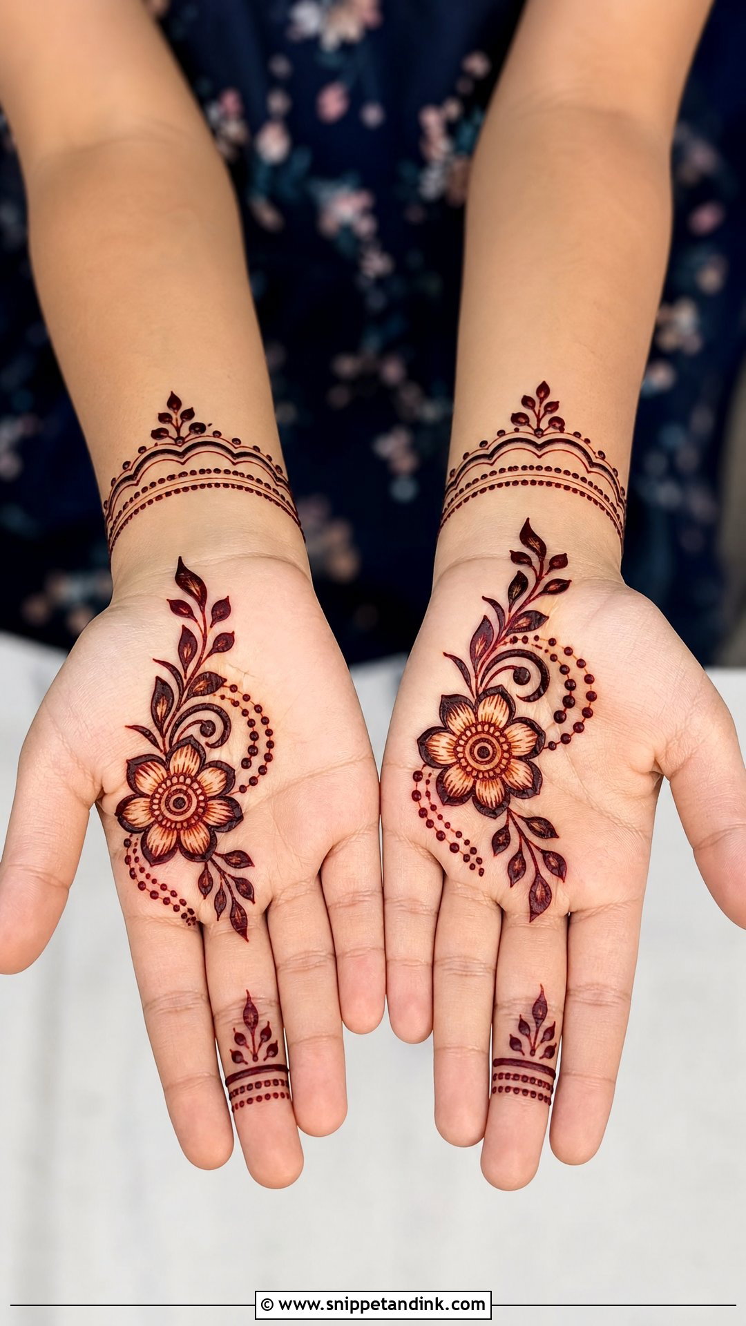 Quick Kids Mehndi Design - Snippet and Ink - 25 Small Kids Mehndi Designs