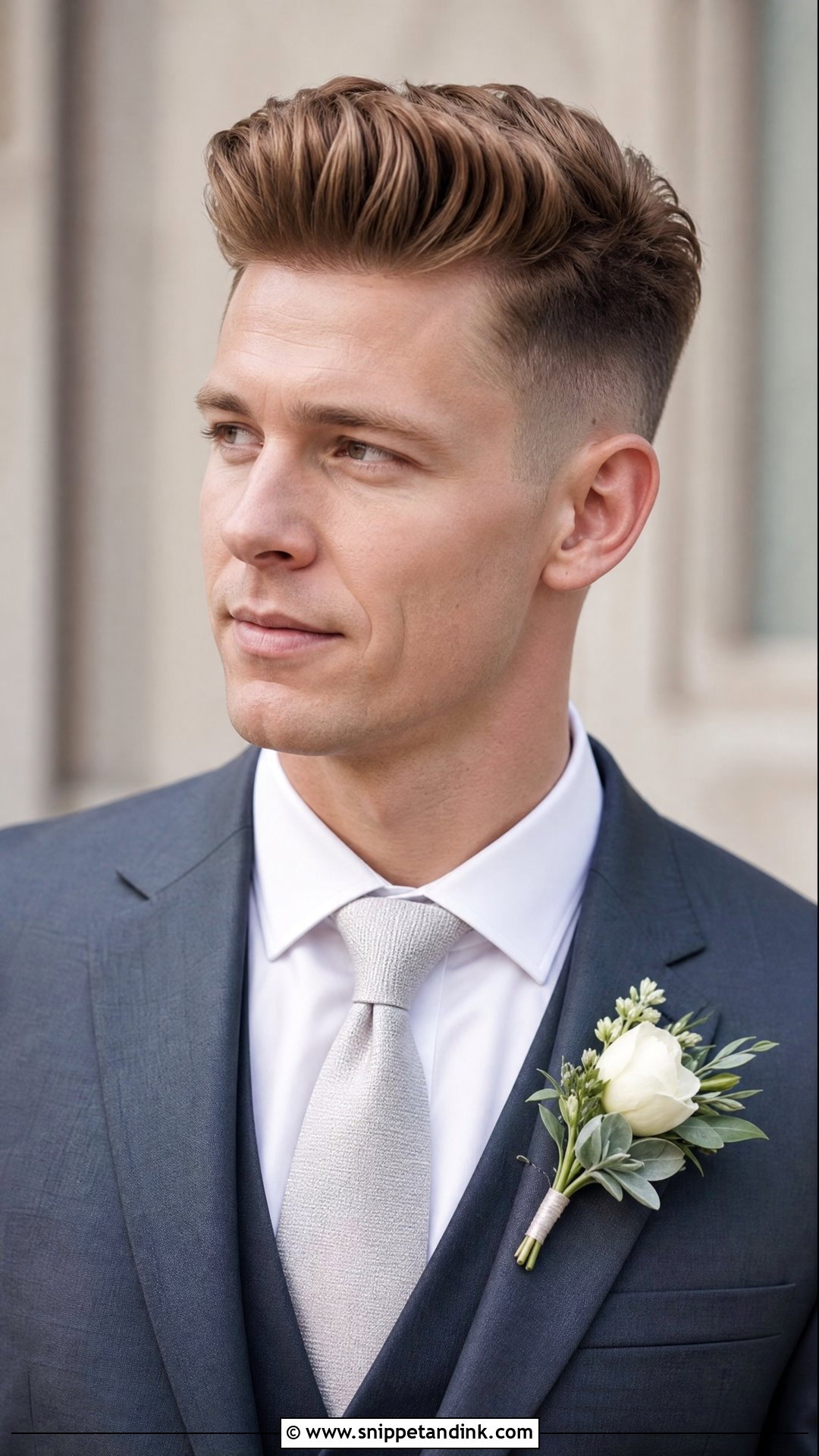 Quiff With Tapered Fade - Snippet and Ink - 20 Groom Hair Styles