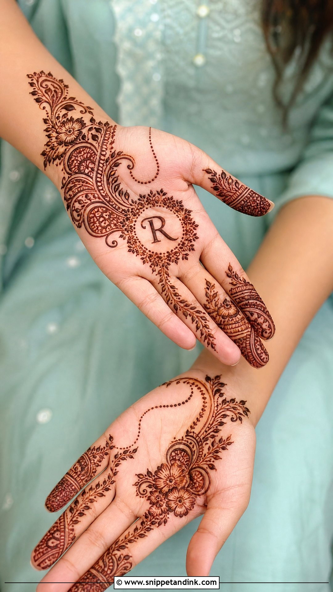 R Name Mehndi Design Half Hand - Snippet and Ink - 20 R Name Mehndi Design Ideas