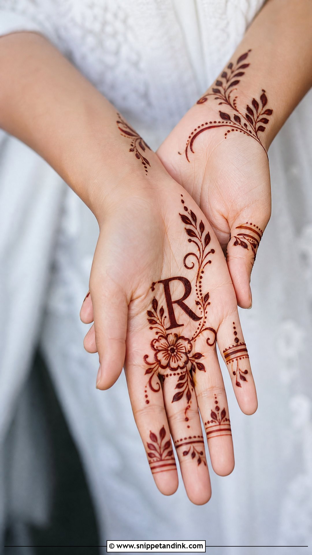 R Name Mehndi Design Simple - Snippet and Ink - 20 R Name Mehndi Design Ideas