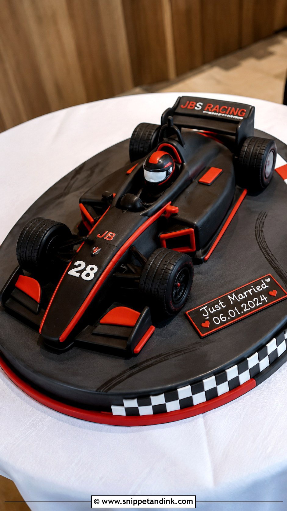 Race Car Grooms Cake - Snippet and Ink - 20 Grooms Car Cake Ideas