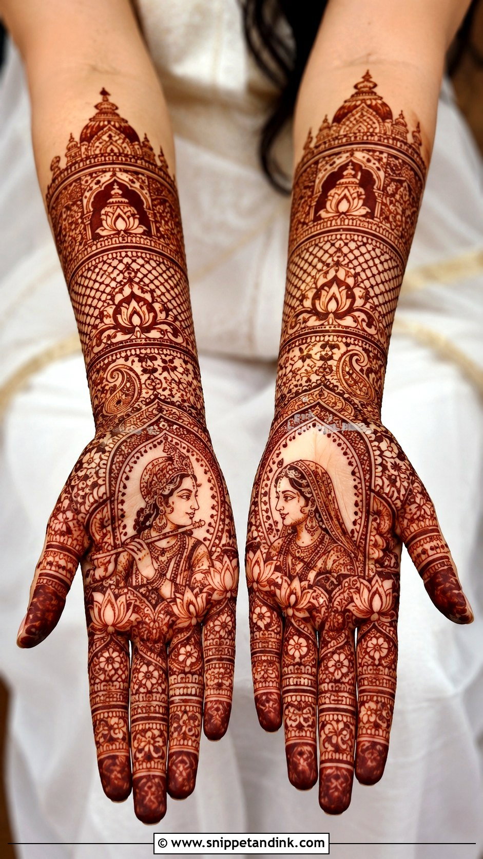 Radha Krishna Bridal Mehndi Design - Snippet and Ink - 30 Krishna Mehndi Designs