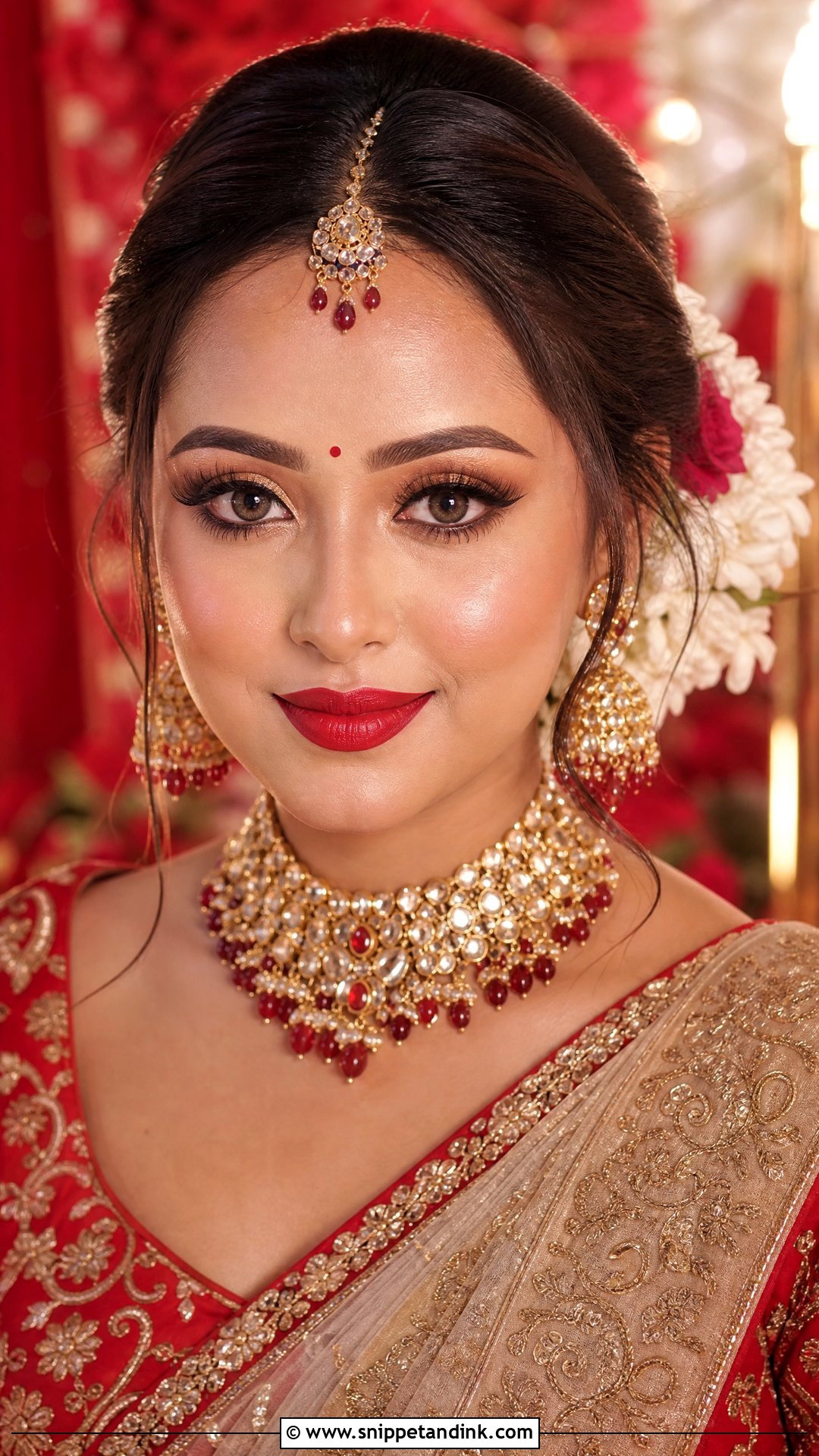 Radha Rani Bridal Makeup With Bindi - Snippet and Ink - 20 Radha Rani Bridal Makeup Look Ideas
