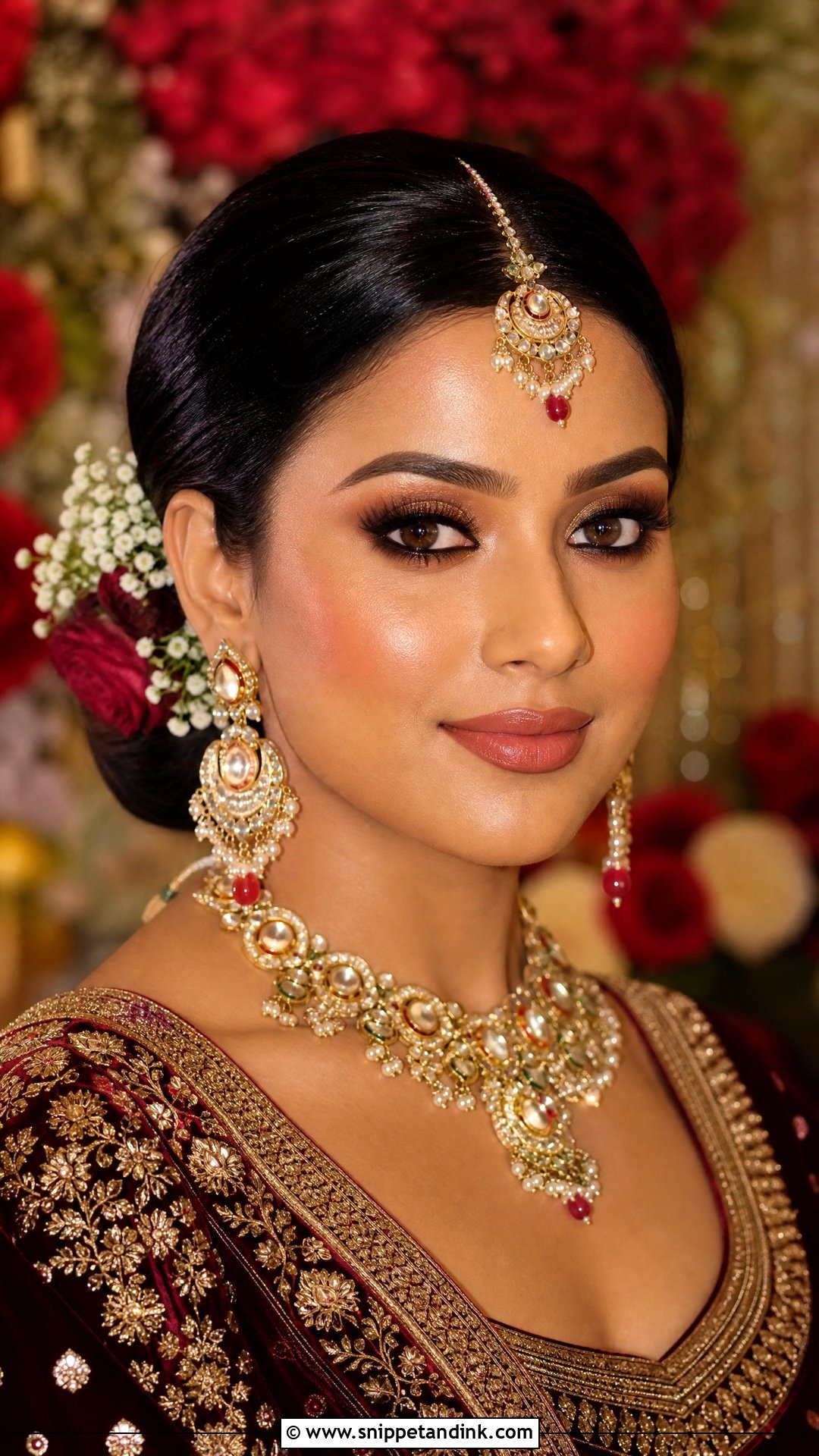 Radha Rani Bridal Makeup With Brown Smokey Eyes - Snippet and Ink - 20 Radha Rani Bridal Makeup Look Ideas