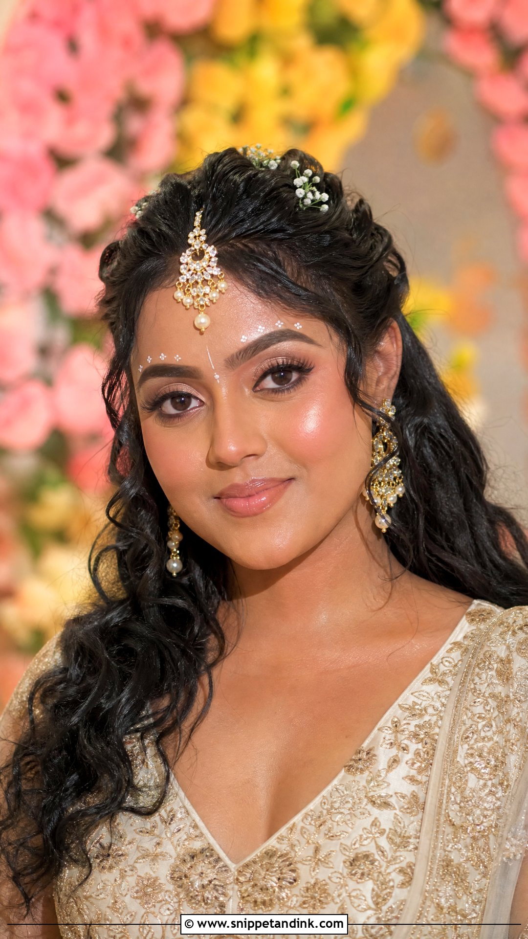 Radha Rani Bridal Makeup With Dewy Skin - Snippet and Ink - 20 Radha Rani Bridal Makeup Look Ideas