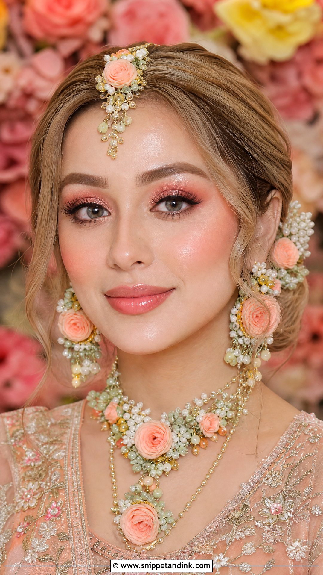 Radha Rani Bridal Makeup With Floral Jewelry - Snippet and Ink - 20 Radha Rani Bridal Makeup Look Ideas