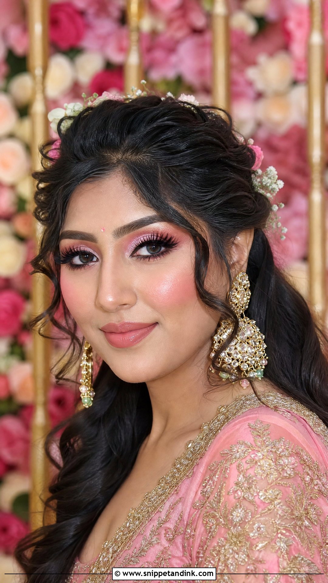 Radha Rani Bridal Makeup With Heavy Lashes - Snippet and Ink - 20 Radha Rani Bridal Makeup Look Ideas