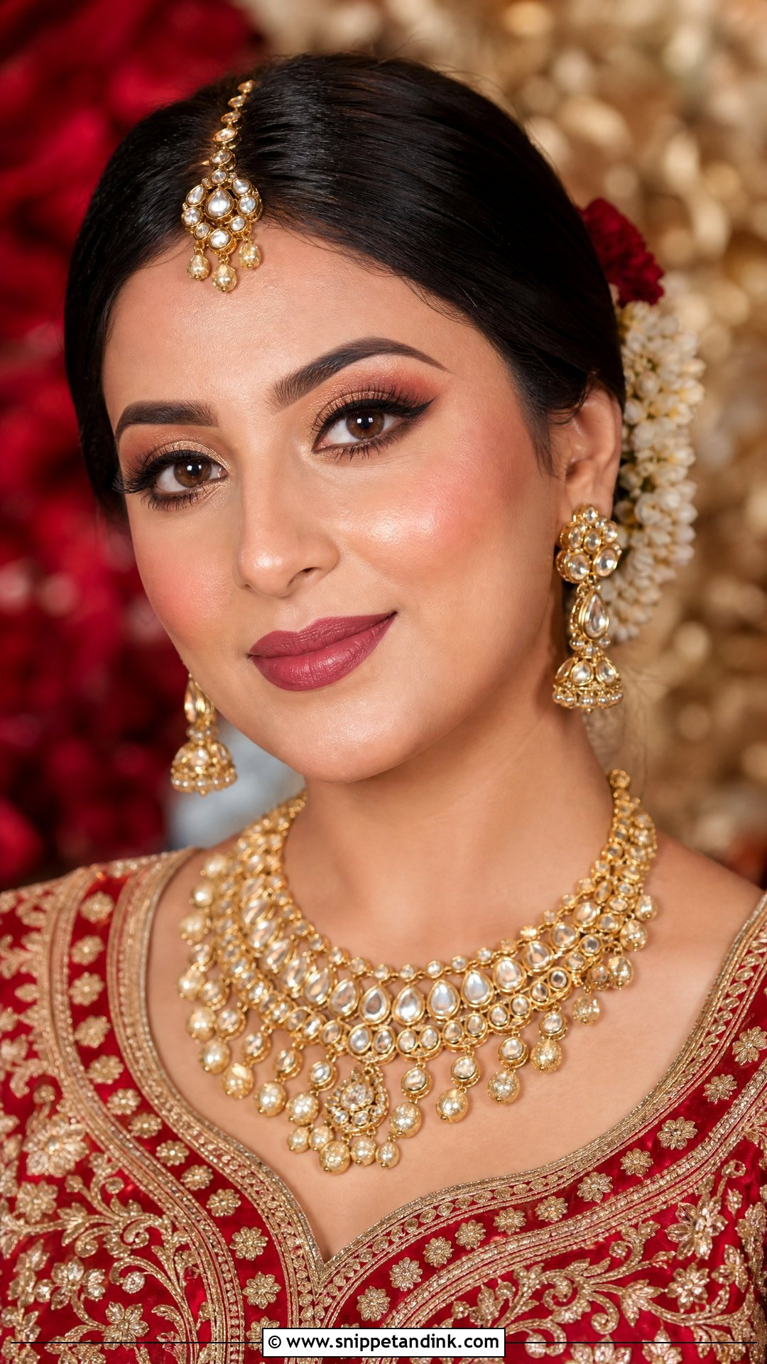Radha Rani Bridal Makeup With Kundan Jewelry - Snippet and Ink - 20 Radha Rani Bridal Makeup Look Ideas