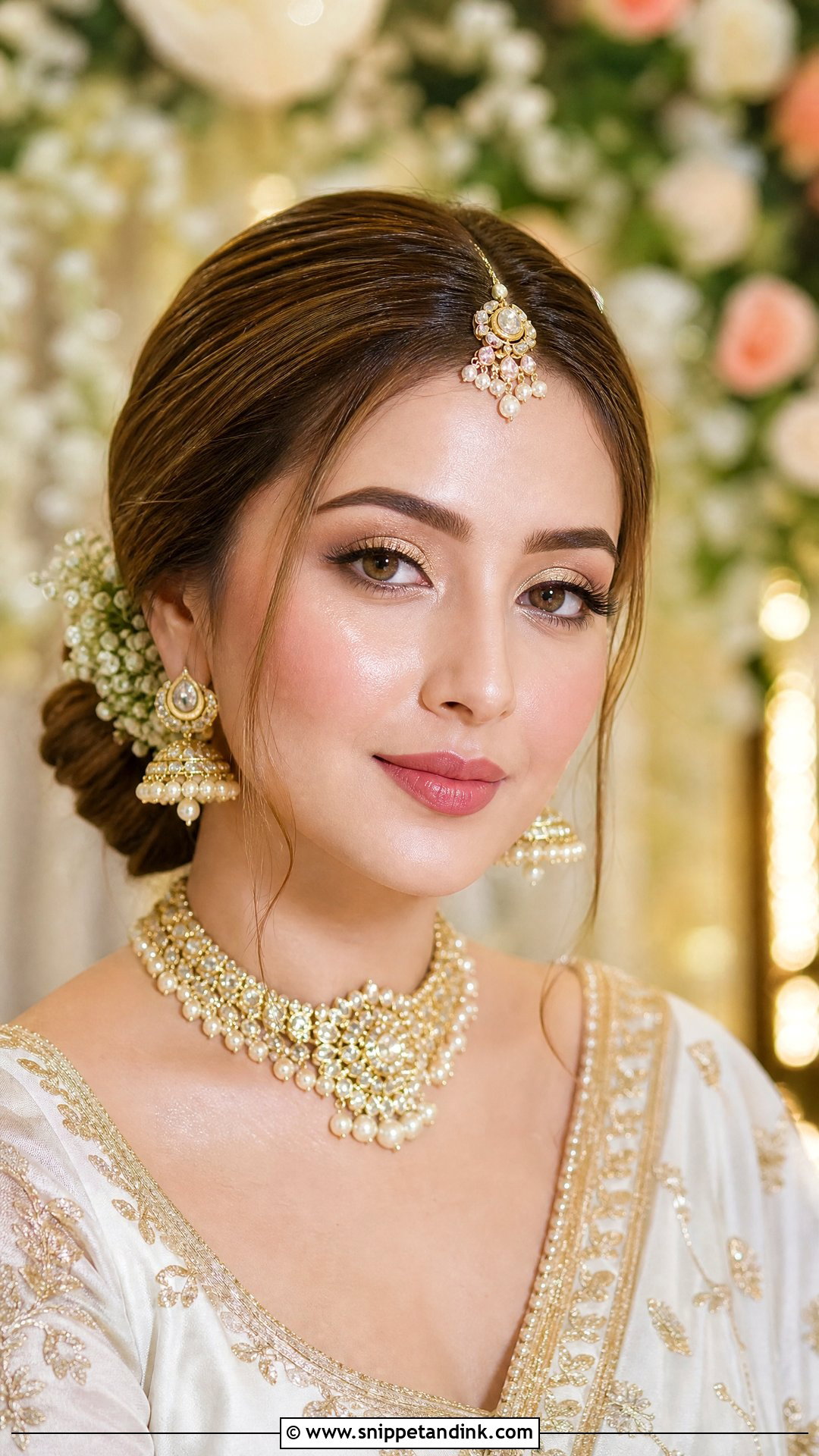 Radha Rani Bridal Makeup With White Saree - Snippet and Ink - 20 Radha Rani Bridal Makeup Look Ideas