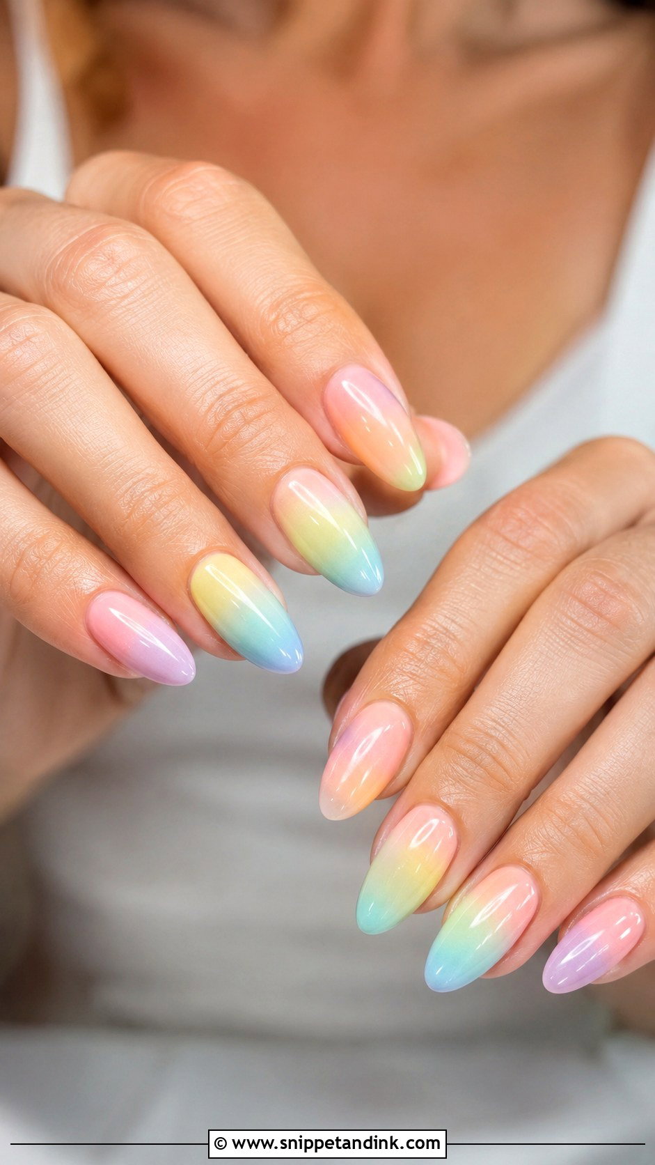 Rainbow Ombre Wedding Nails - Snippet and Ink - 20 Colorful Wedding Nails