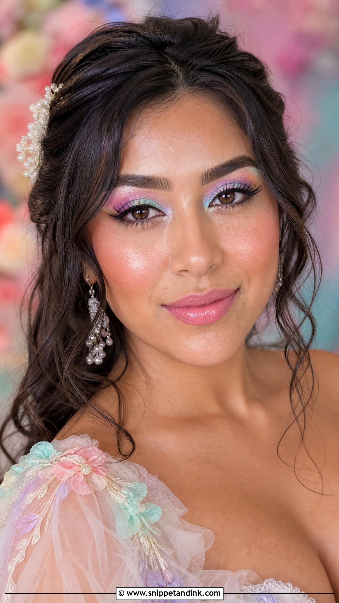 Rainbow Pastel Bridal Makeup - Snippet and Ink - 20 Colorful Bridal Makeup Ideas