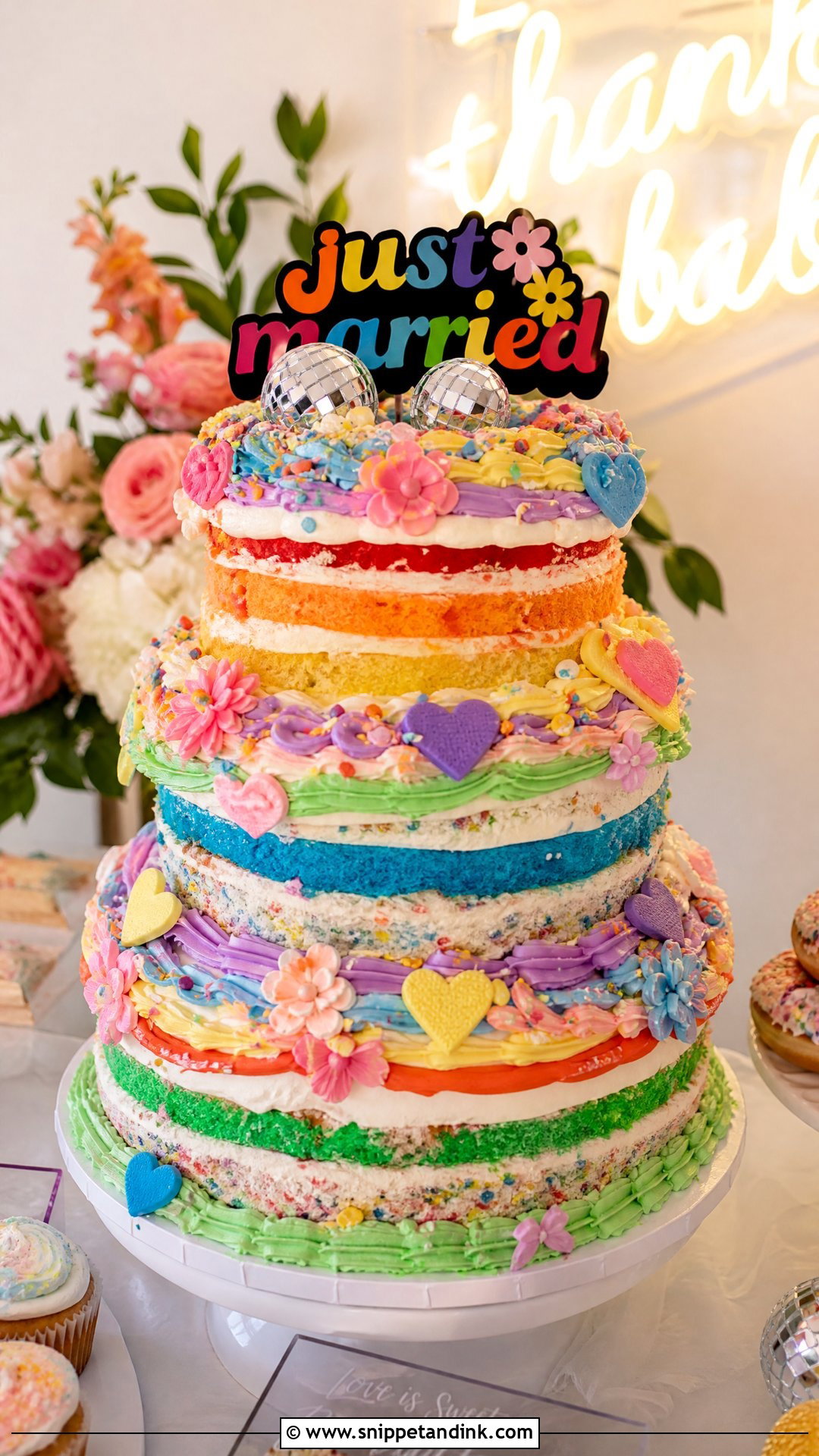 Rainbow Ugly Wedding Cake - Snippet and Ink - 35 Ugly Cakes for Wedding