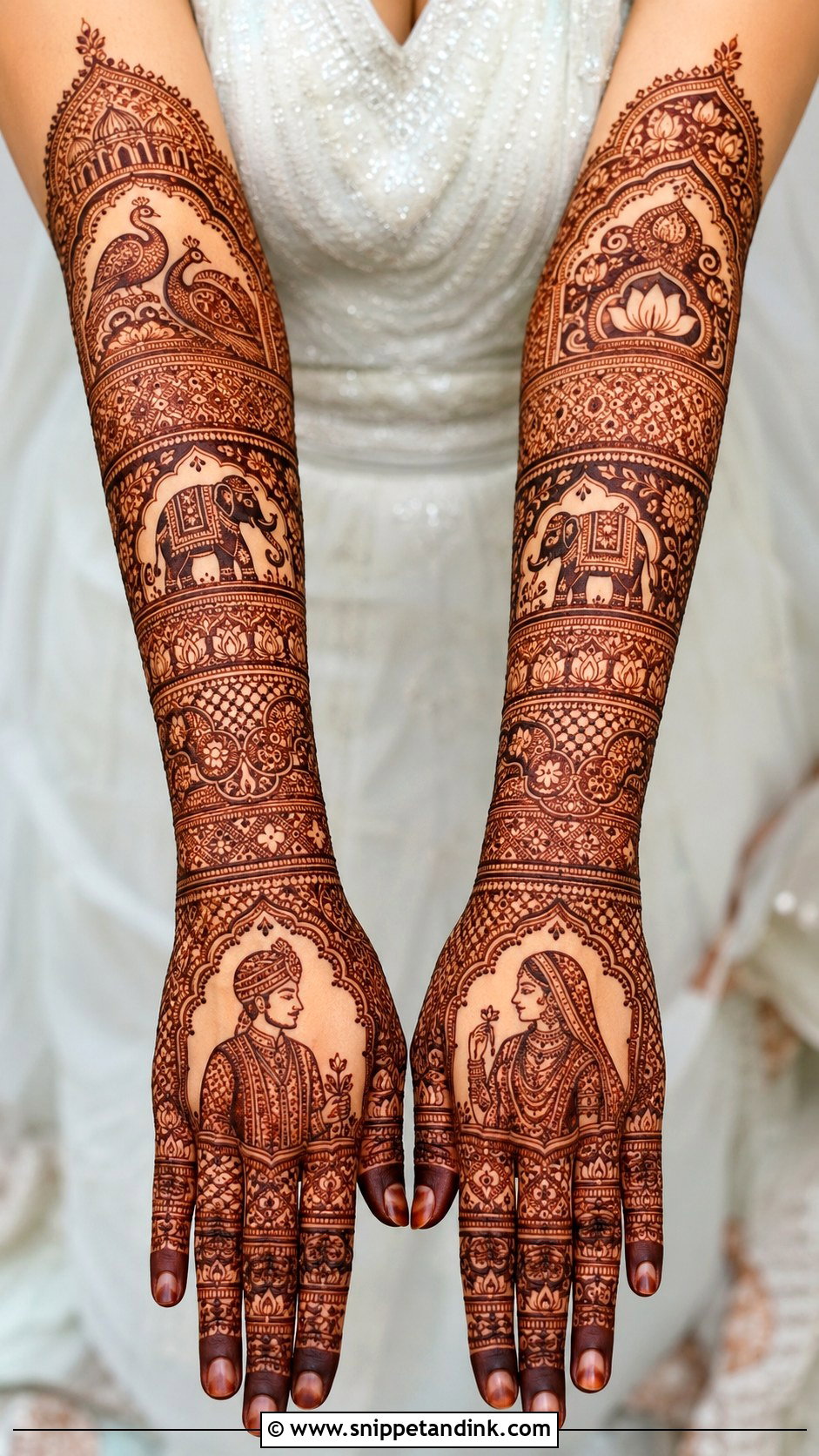 Rajasthani Back Hand Bridal Mehndi Design - Snippet and Ink - 30 Back Hand Bridal Mehndi Designs