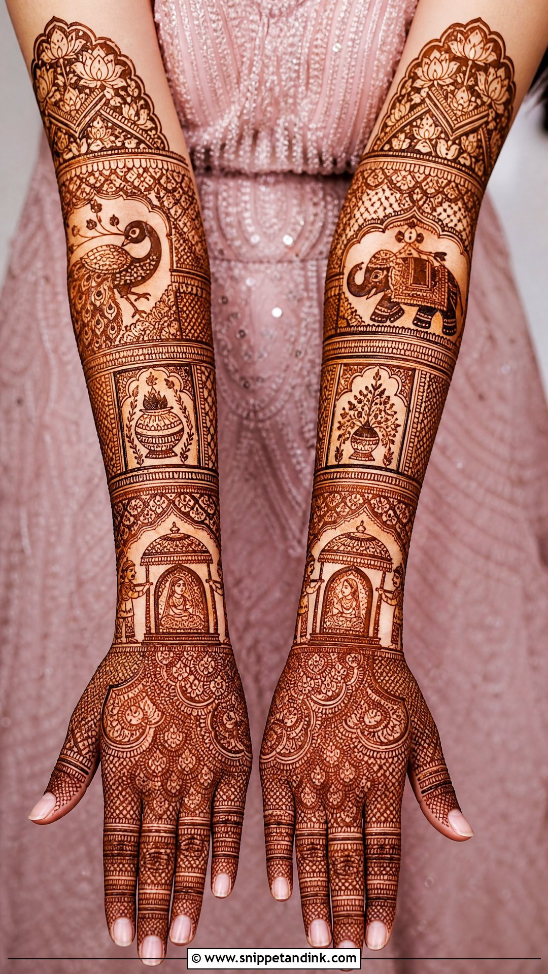 Rajasthani Bridal Back Full Hand Mehndi Design - Snippet and Ink - 20 Bridal Back Full Hand Mehndi Designs