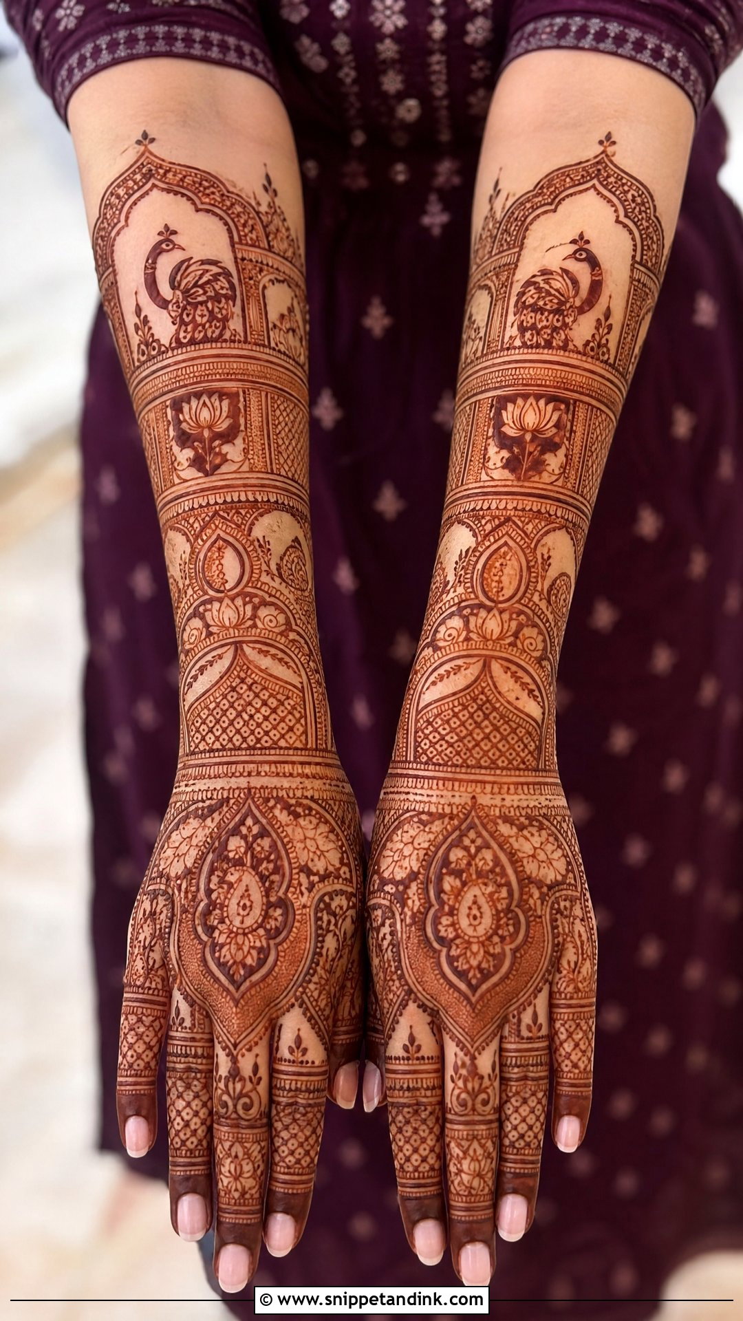 Rajasthani Bridal Back Hand Mehndi Design - Snippet and Ink - 30 Bridal Back Hand Mehndi Design Ideas