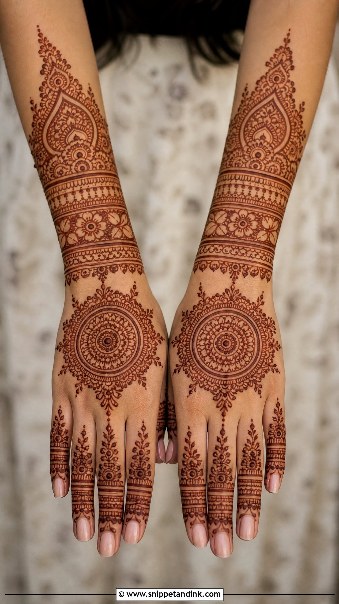 Rajasthani Bridal Back Hand Mehndi Full Hand - Snippet and Ink - 20 Simple Easy Full Hand Bridal Back Hand Mehndi Designs