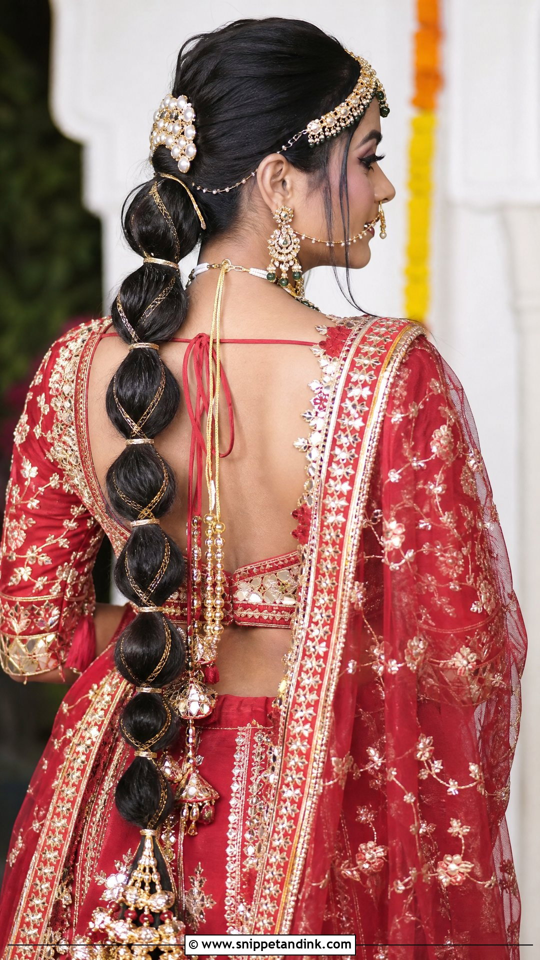Rajasthani Bridal Bubble Braid - Snippet and Ink - 20 Rajasthani Bride Hairstyle Ideas