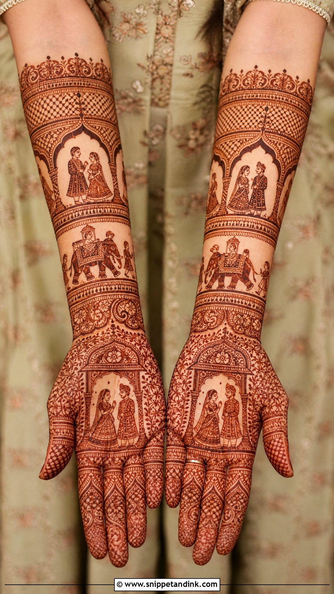 Rajasthani Bridal Elephant Mehndi Design - Snippet and Ink - 20 Bridal Elephant Mehndi Designs