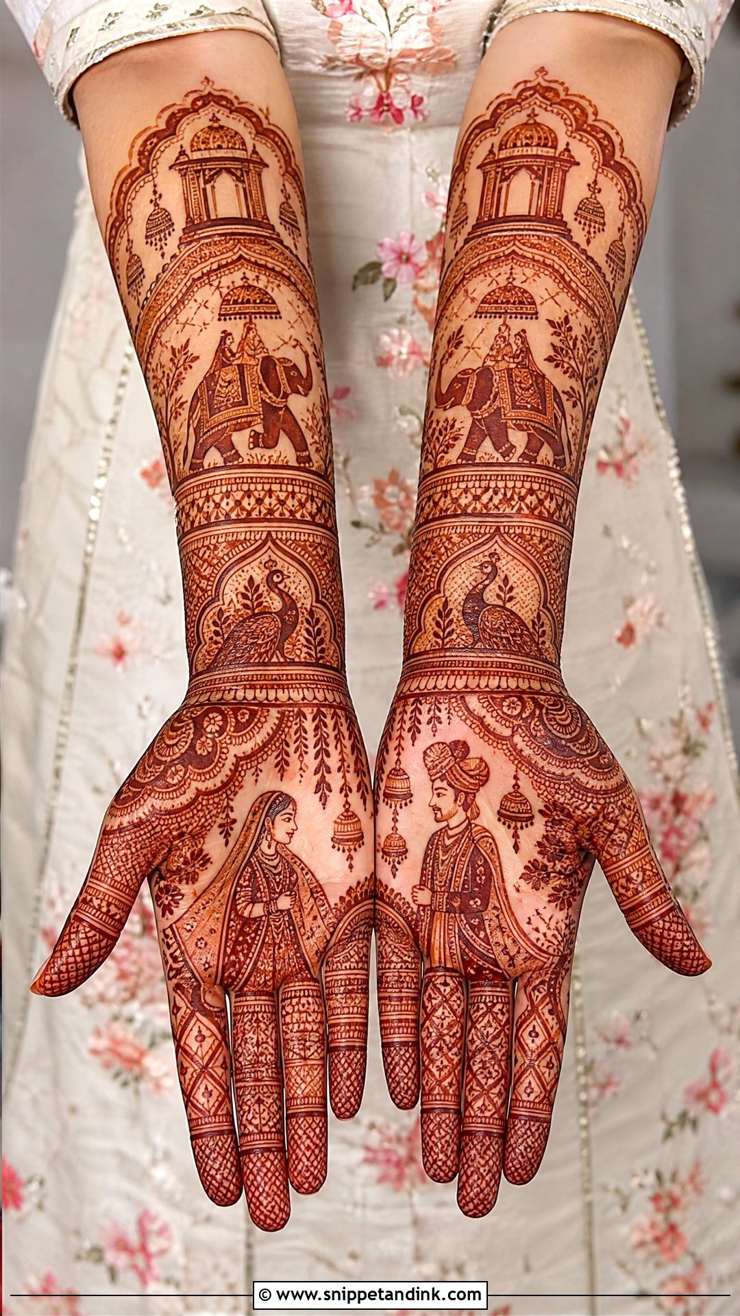 Rajasthani Bridal Figure Mehndi - Snippet and Ink - 25 Bridal Figure Mehndi Designs