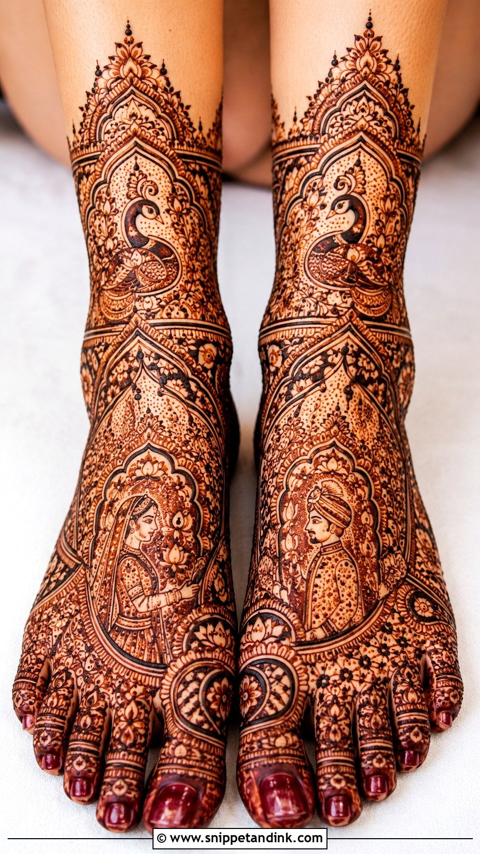 Rajasthani Bridal Foot Mehndi Design - Snippet and Ink - 30 Bridal Mehndi Designs for Foot