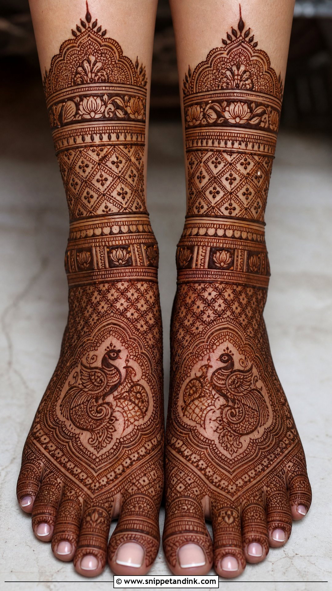 Rajasthani Bridal Foot Mehndi Design - Snippet and Ink - 20 Bridal Henna Feet Mehndi Designs