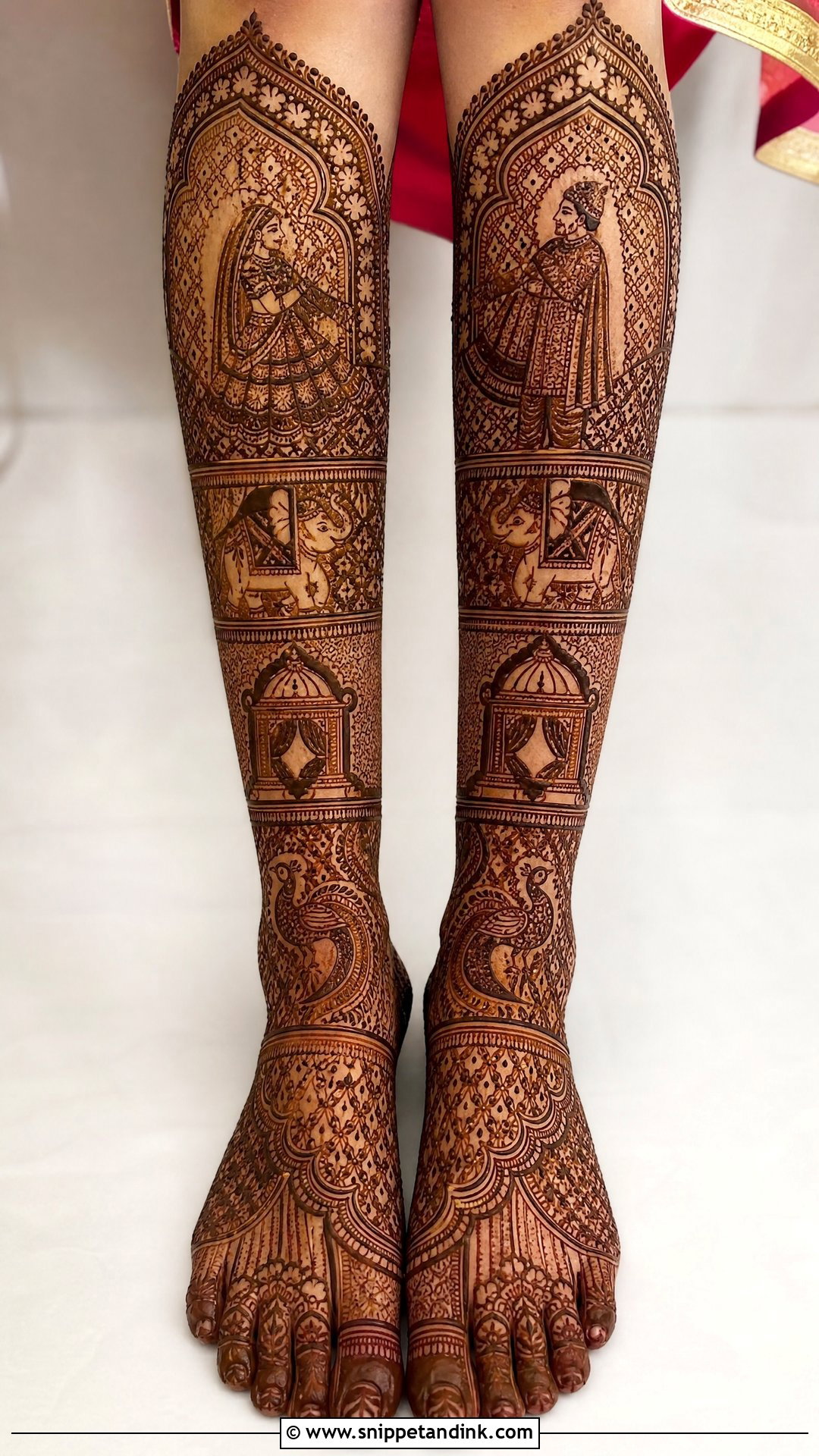 Rajasthani Bridal Full Leg Mehndi Design - Snippet and Ink - 20 Bridal Full Leg Mehndi Designs