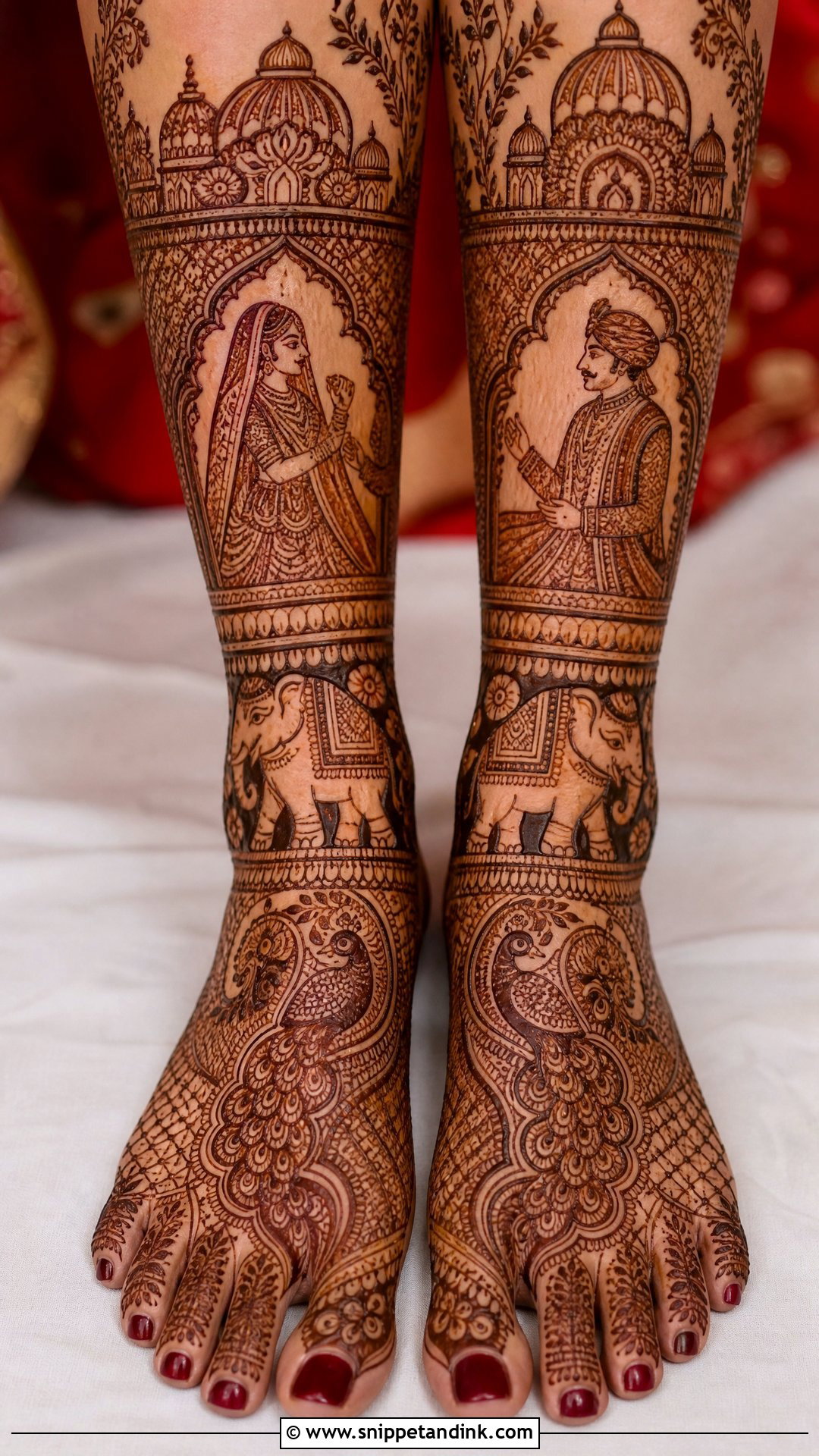 Rajasthani Bridal Leg Mehndi Design - Snippet and Ink - 20 Bridal Mehndi Designs for Leg