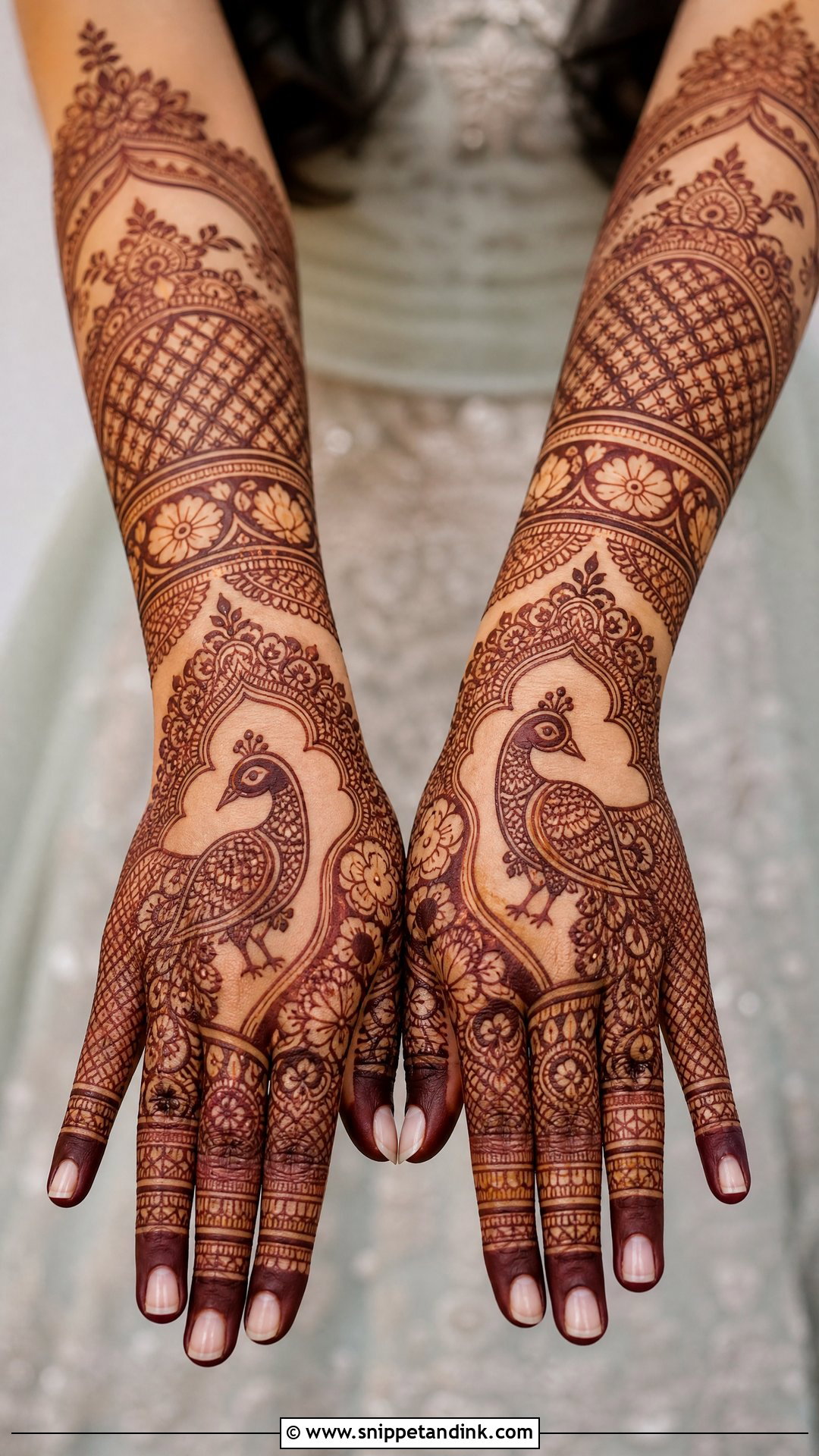 Rajasthani Bridal Mehndi Back Side - Snippet and Ink - 25 Bridal Mehndi Designs Back Side