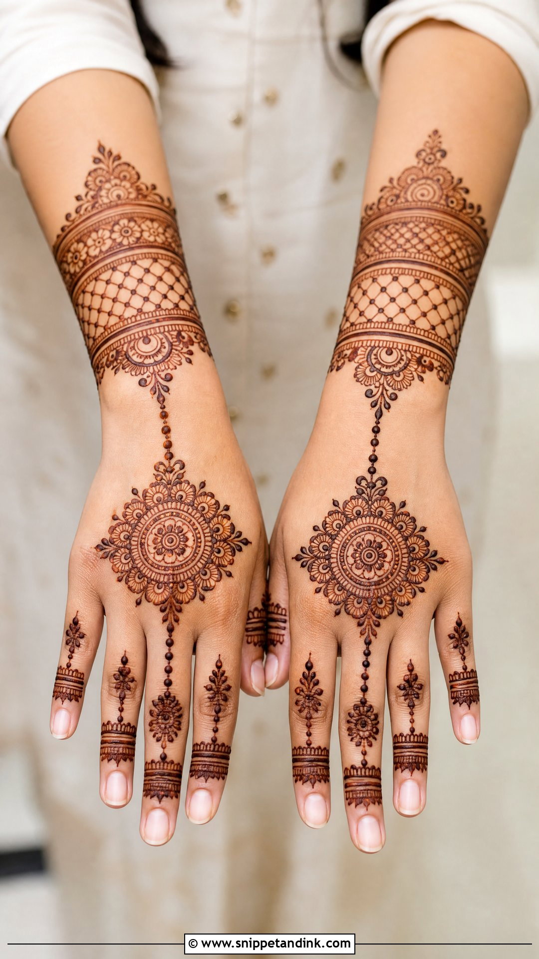Rajasthani Bridal Mehndi Design Back Hand - Snippet and Ink - 25 Rajasthani Bridal Mehndi Designs