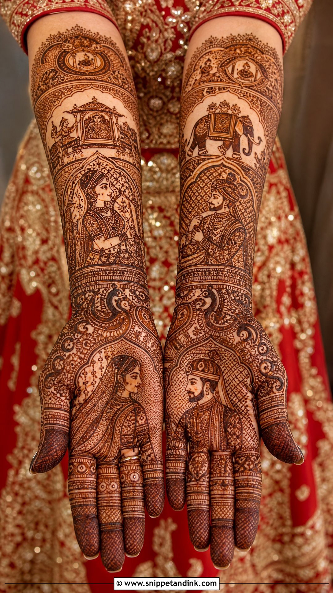 Rajasthani Bridal Mehndi For Heavy Bridal Dress - Snippet and Ink - 20 Bridal Mehndi Designs Dress