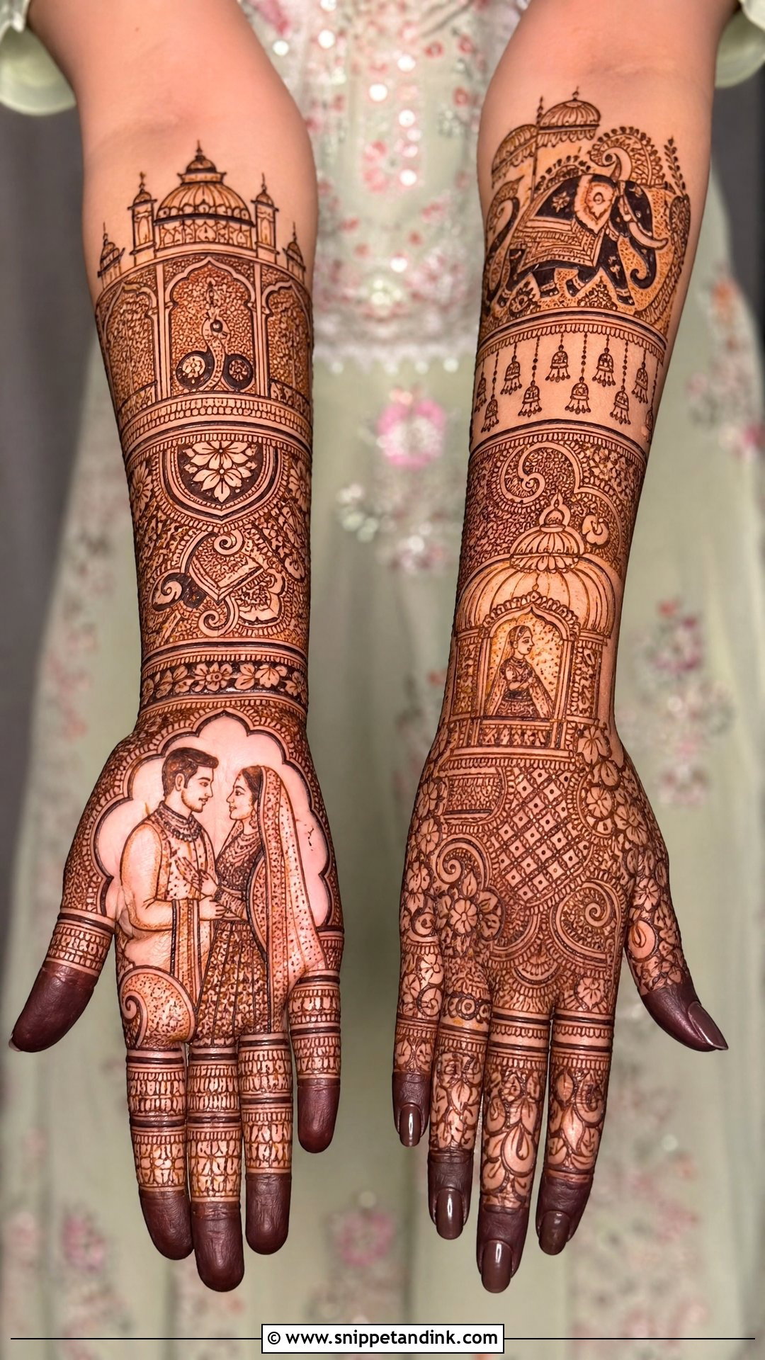 Rajasthani Bridal Mehndi Front And Back - Snippet and Ink - 20 Bridal Mehndi Designs Front and Back
