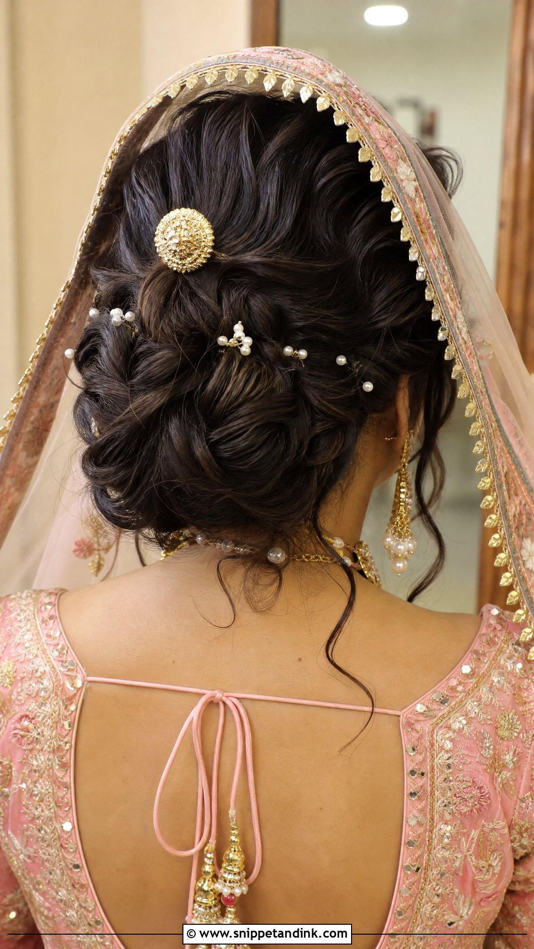 Rajasthani Bridal Messy Bun With Borla - Snippet and Ink - 20 Rajasthani Bride Hairstyle Ideas
