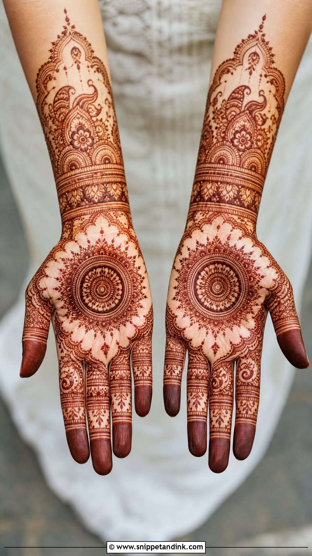 Rajasthani Bridal Tikki Mehndi Design - Snippet and Ink - 20 Bridal Tikki Mehndi Designs