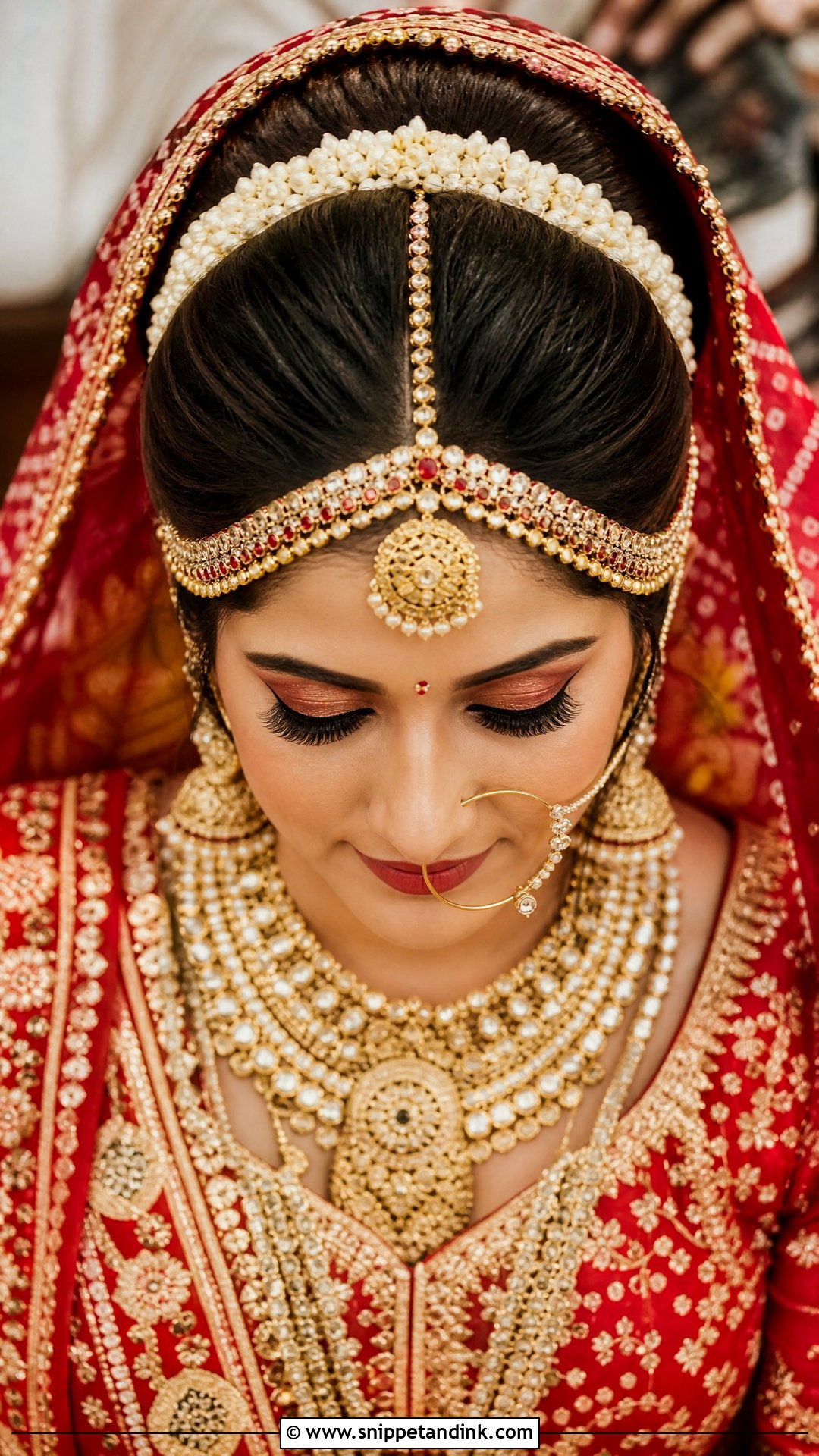 Rajasthani Bridal Volumized Bun - Snippet and Ink - 20 Rajasthani Bride Hairstyle Ideas