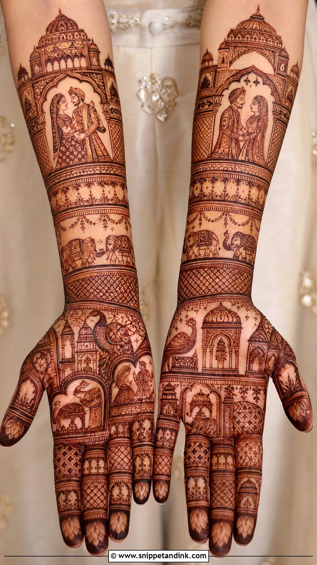 Rajasthani Bride And Groom Mehndi - Snippet and Ink - 20 Bride and Groom Mehndi Design Ideas