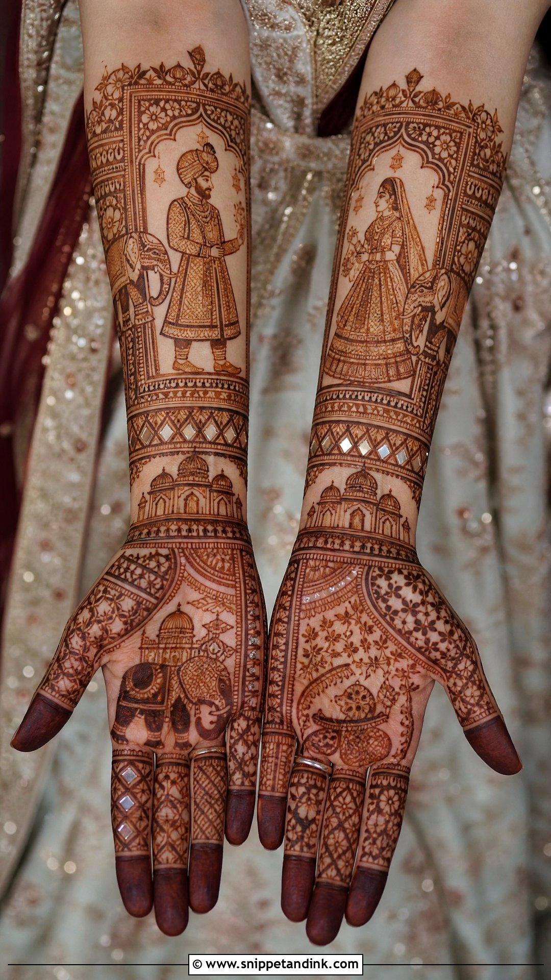 Rajasthani Dulha Dulhan Mehndi Design - Snippet and Ink - 30 Dulha Dulhan Mehndi Designs