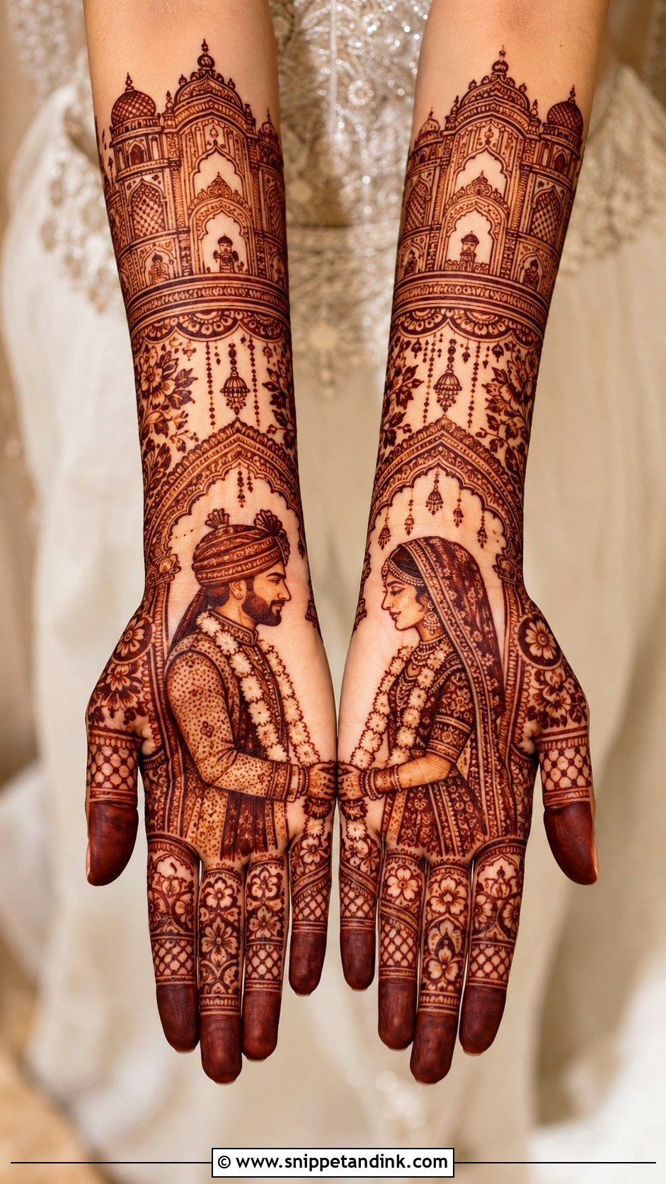 Rajasthani Dulha Dulhan Mehndi Design - Snippet and Ink - 35 Rajasthani Mehndi Designs