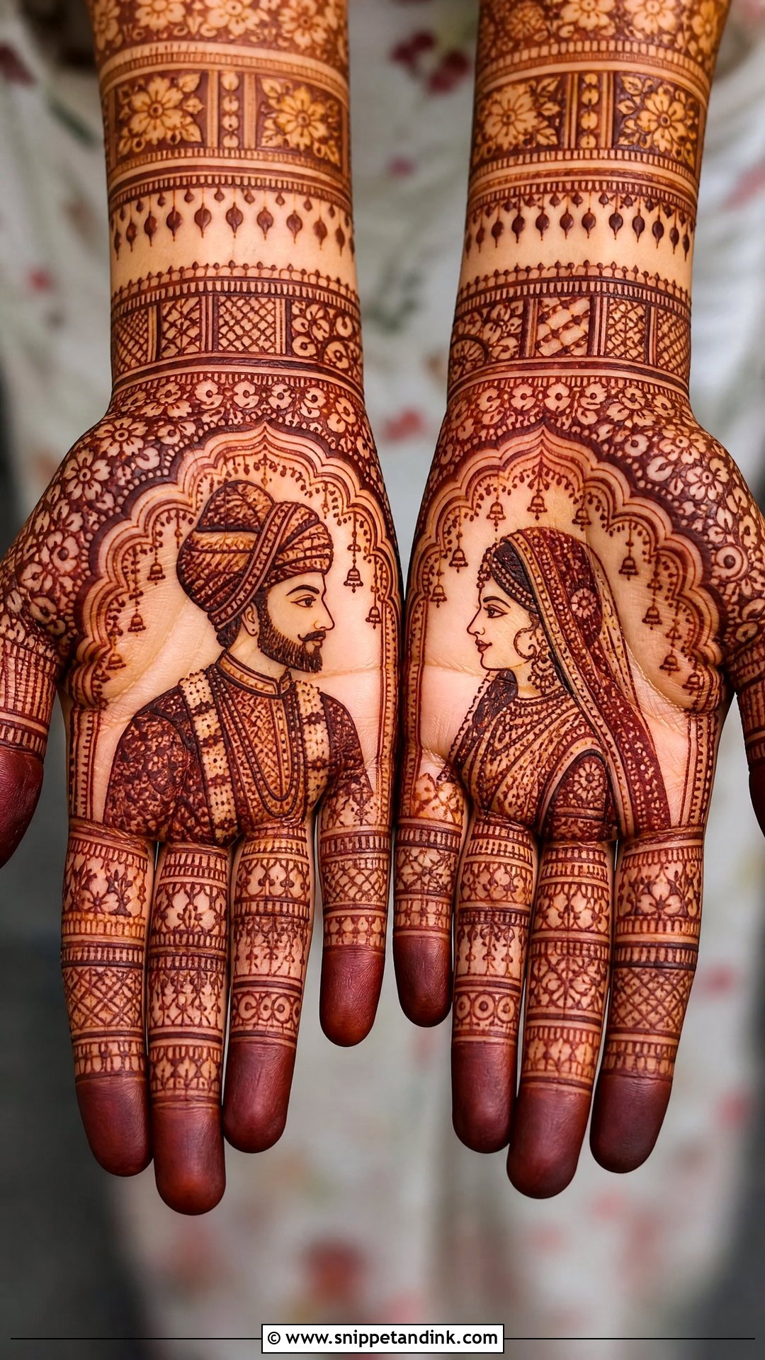 Rajasthani Dulha Dulhan Mehndi Design - Snippet and Ink - 25 Rajasthani Bridal Mehndi Designs