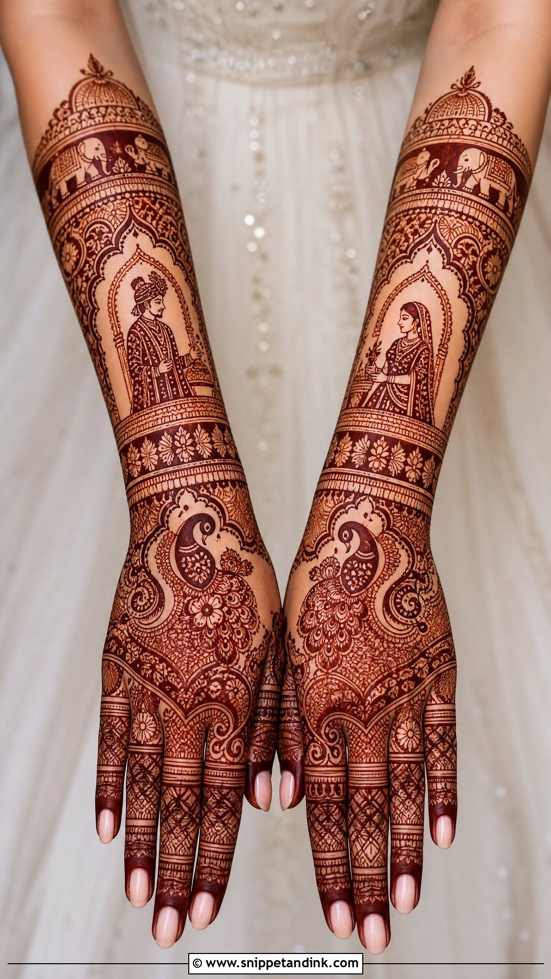 Rajasthani Dulhan Back Hand Mehndi Design - Snippet and Ink - 25 Dulhan Back Hand Mehndi Designs
