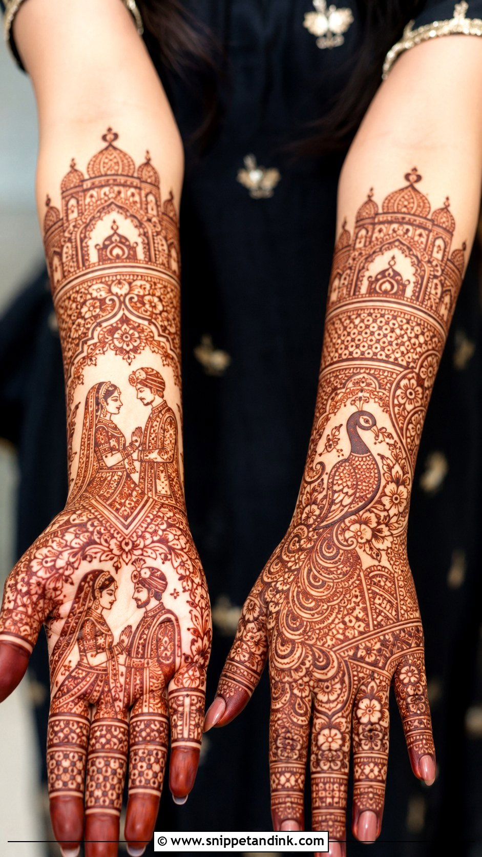 Rajasthani Engagement Mehndi Design - Snippet and Ink - 30 Engagement Mehndi Designs for Bride