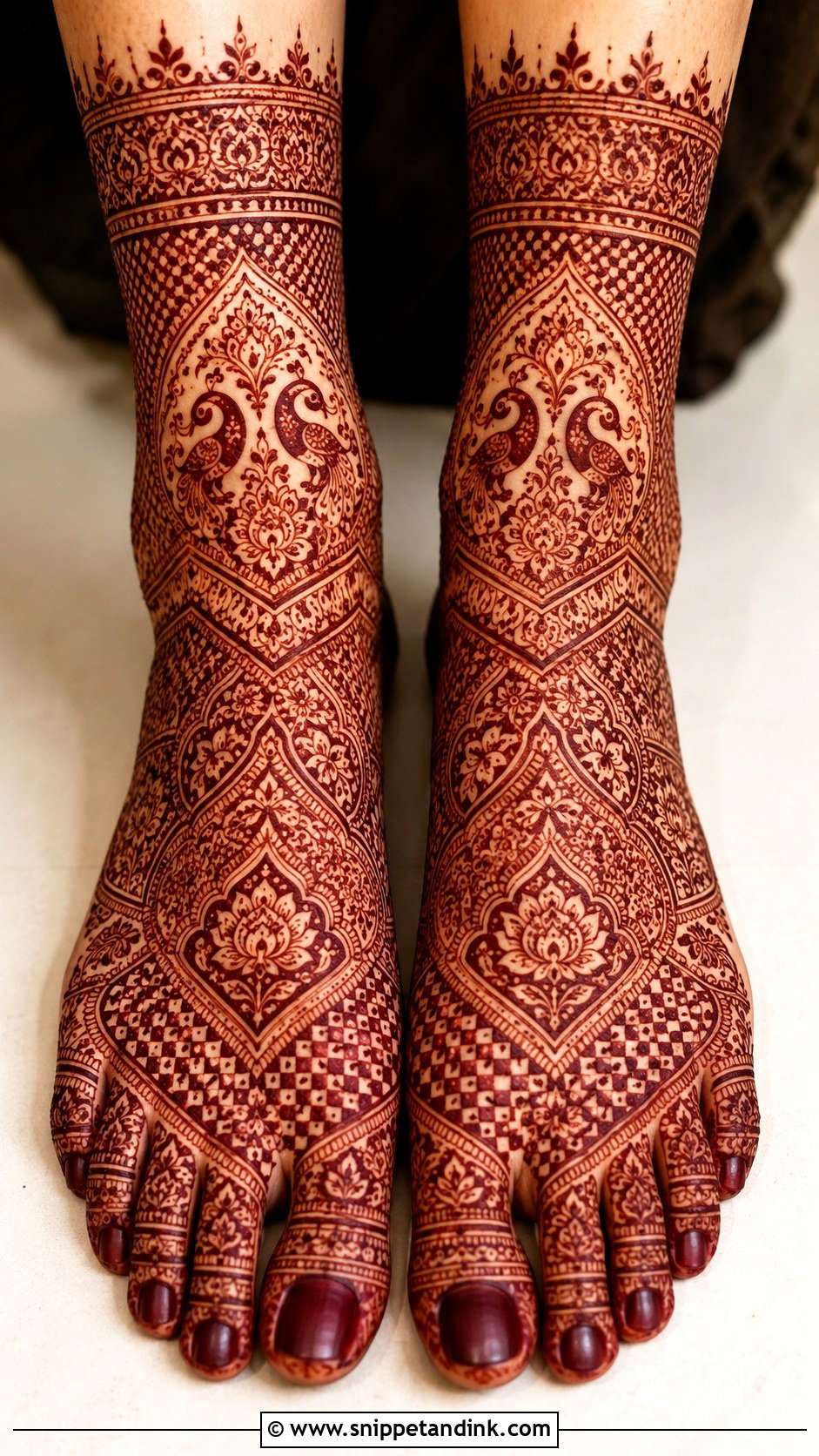 Rajasthani Foot Mehndi Design - Snippet and Ink - 35 Foot Mehndi Designs