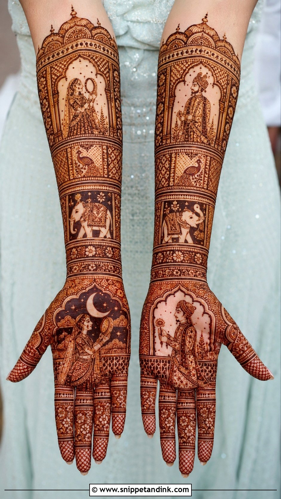 Rajasthani Karva Chauth Mehndi Design - Snippet and Ink - 35 Karva Chauth Mehndi Designs
