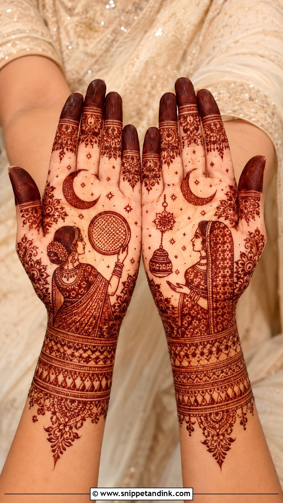 Rajasthani Karwa Chauth Mehndi Design - Snippet and Ink - 35 Rajasthani Mehndi Designs