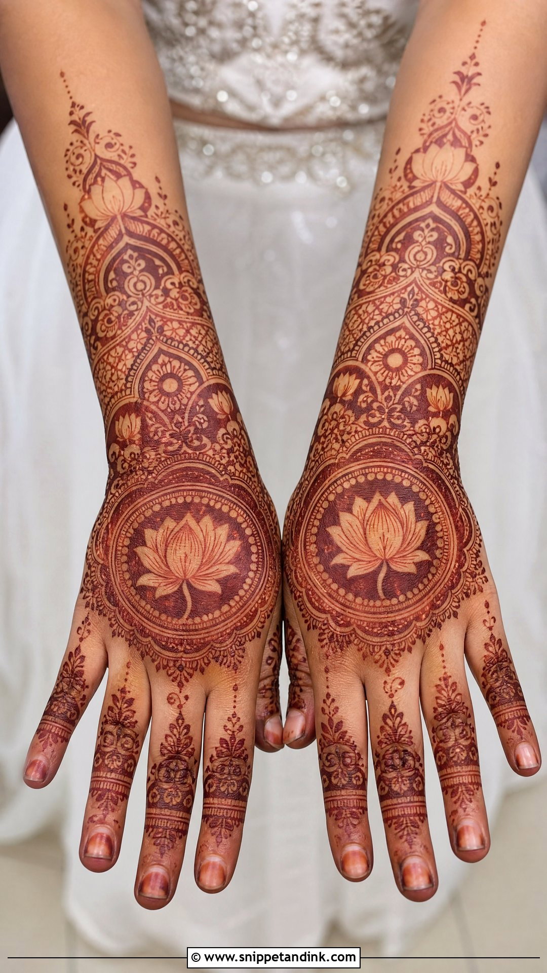 Rajasthani Lotus Bridal Mehndi Design - Snippet and Ink - 25 Rajasthani Bridal Mehndi Designs