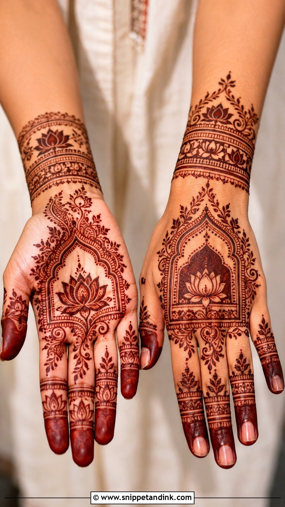 Rajasthani Lotus Mehndi Design - Snippet and Ink - 35 Rajasthani Mehndi Designs