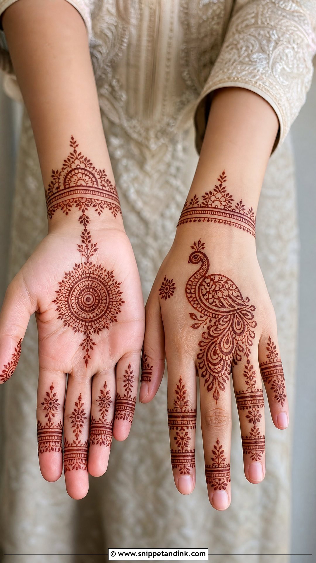 Rajasthani Minimal Bridal Mehndi Design - Snippet and Ink - 25 Rajasthani Bridal Mehndi Designs